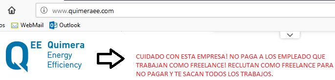 Quimera Energy como Freelance ¡NO PAGAN!!